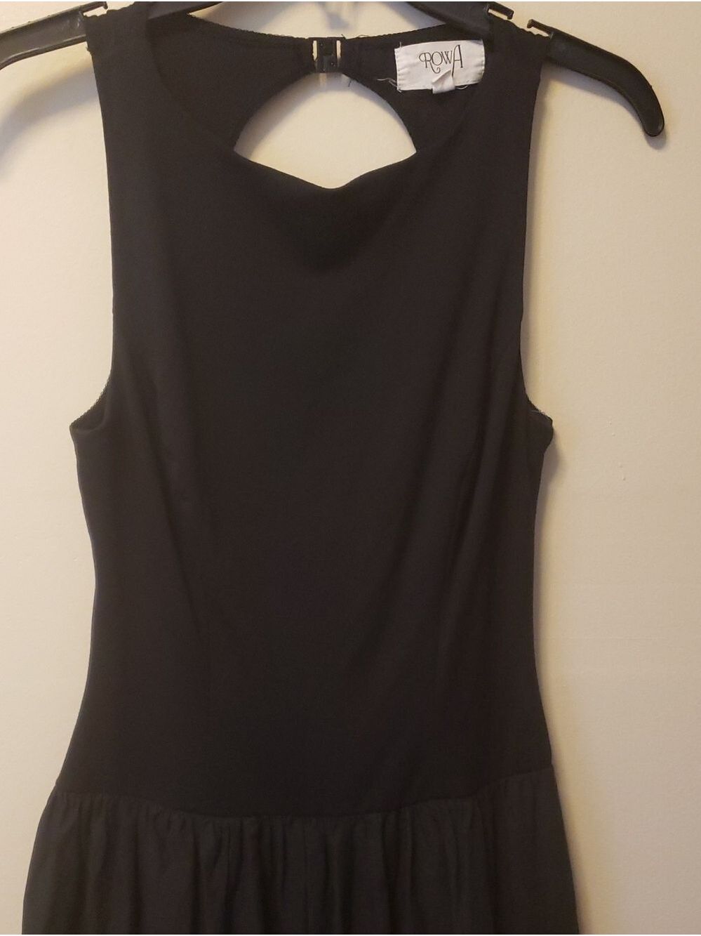 RowA Black Sleeveless Maxi Dress with Keyhole Back